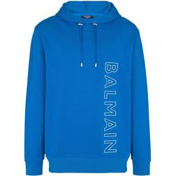 Balmain Blue Embossed Hoodie