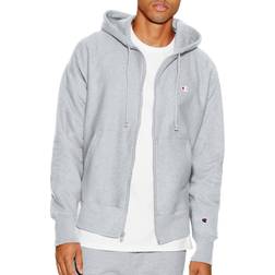 Champion Herren Reverse Weave Full-Zip Hoodie Sweatshirt, Oxford-grau