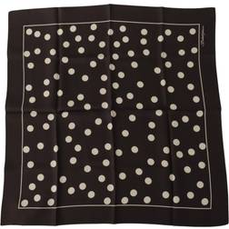 Dolce & Gabbana Black Silk Square Handkerchief Scarf