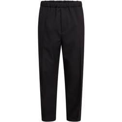 Jil Sander Men's Cropped Cotton Trousers Black