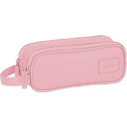 Safta Doppeltasche für Kinder, Federmäppchen für Kinder, ideal für Kinder im Schulalter, bequem und vielseitig, Qualität und Widerstand, 21 x 6 x 8 cm, Rosa, Rosa, Estándar, Lässig