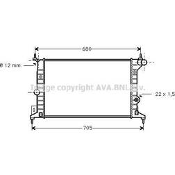 Kylare, motorkylning AVA QUALITY COOLING OLA2242