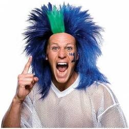 Rubie's Adult Sports Fan Wig, Blue/Green, One