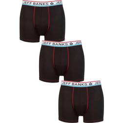 Jeff Banks Mens Pack Sports Underwear Black