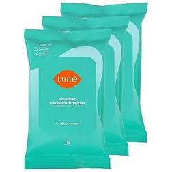 Lume Acidified Deo Wipes 3-pack