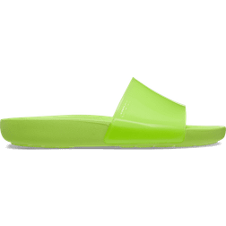 Crocs Splash Glossy Strappy Slides - Limeade