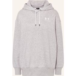 Under Armour Essential OverSized Fleece Hoodie Damen 012 mod gray light heather/white