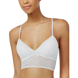 DKNY Modern Lace Longline Racerback Bralette - Poplin White