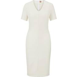 HUGO BOSS Klänning DAMAISA V-neck Dress in Stretch Fabric
