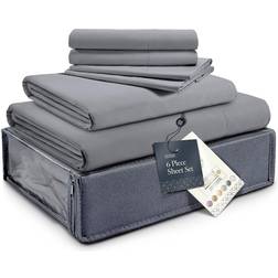 Belador Luxury Bed Sheet Grey (259.1x228.6cm)