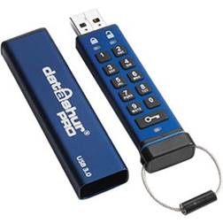 iStorage datAshur PRO USB-stick 32 GB Blauw IS-FL-DA3-256-32 USB 3.2 Gen 1 (USB 3.0)