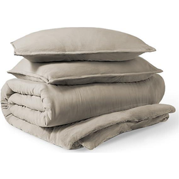 Bare Home Sandwashed Duvet Cover Gray (269.2x238.8cm)