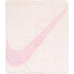 Nike Swoosh Faux Fur Couverture Rose (162.6x139.7cm)