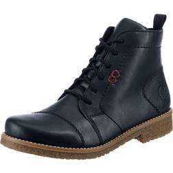 Rieker Snørestøvletter Navy Carminrød