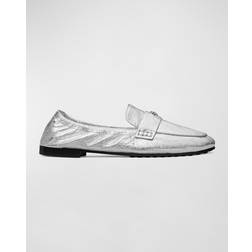 Tory Burch Ballet Loafer Shiny Silver