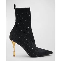 Balmain Moneta Technical Knit Ankelstøvler - Sort
