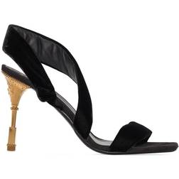 Balmain Moneta velvet sandals noir