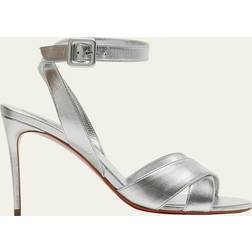 Christian Louboutin Mariza metallic leather sandals silver