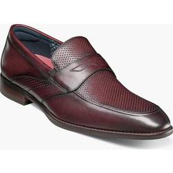 Stacy Adams Karnes Penny Slip-On Loafer Burgundy Men's Shoes Burgundy