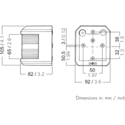 Aqua signal 41 top Hvid 12V