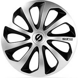 Sparco Hjulkapsel Sicilia CS5 Sort Sølvfarvet 13"