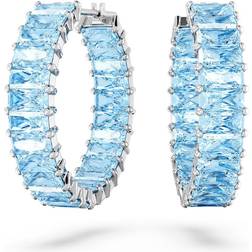 Swarovski Örhängen Matrix Blå/Silver 5659037 Rodiumpläterade örhängen med blå zirconia
