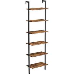 Vasagle 6 Tier Rustic Brown/Black Book Shelf 204.8cm