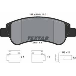 Textar Bremsbeläge vorne Citroen C3 II Peugeot 1007 Partner