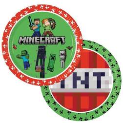 Minecraft Papperstallrik 23 cm 8-pack