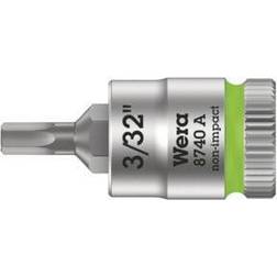 Wera 8740 A Zyklop bit socket 1/4" drive. 3/32" x 28 mm Bestillingsvare, 11-12 dages levering