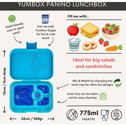 Yumbox Matlåda 4 Rum Tropical Aqua Panther