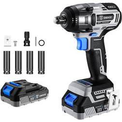 Deko Tools Brushless Slagnøgle Sølv 20V