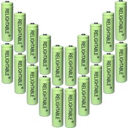 Gsi Aa nimh 600mah 1.2v rechargeable batteries for solar garden lights pack of 20