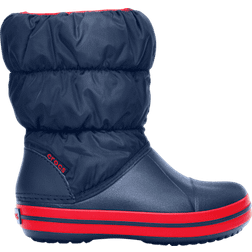 Crocs Kid's Winter Puff Boot - Navy/Red