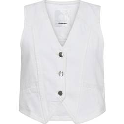 Co'Couture VikaCC Denim Vest WHITE