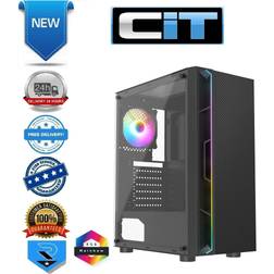 CiT Galaxy Black Mid-Tower Pc Case X Strip X 120M