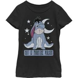 Disney Girl Winnie the Pooh Not Morning Person Graphic Tee Black