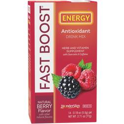 WonderSlim FAST-BOOST Energy Drink Mix Natural Berry 14ct