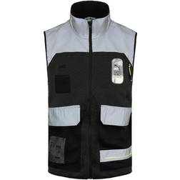 Puma x helly hansen zip up sleeveless grey mens refelctive polar fleece vest