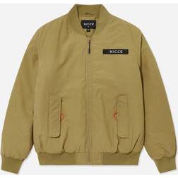 Nicce long sleeve zip up light brown mens meru bomber jacket 211 01 0336