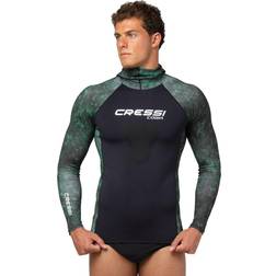 Cressi Cobia Rash Guard, Men's, Medium, Camo Green