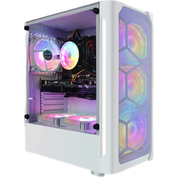 STGAubron Gaming Diamond Desktop, Intel Core I7 3.4 GHz up to 3.9 GHz, 16G RAM, 512G SSD, WIFI, BT 5.0, GTX 1660 Ti 6G GDDR6, RGB Fan x 6, RGB Keyboard & Mouse, RGB Mouse Pad, RGB BT Sound Bar, W10H64