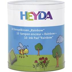 Heyda 204888470 stempelkissenset rainbow 10st sort