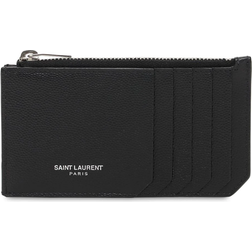 Saint Laurent Leather ID card case - black - One