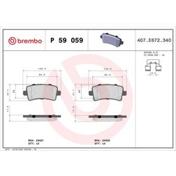 Brembo P 59 059 Bremsbelagsatz