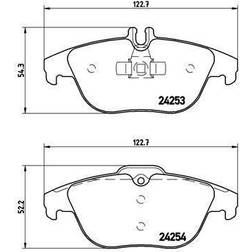 Brembo Bremsbelagsatz, Scheibenbremse Hinterachse P