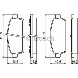 Bosch Bremsbelagsatz OPEL,CHEVROLET,VAUXHALL 494 435