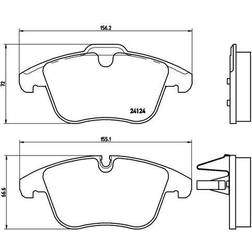 Brembo Bremsbelagsatz, Scheibenbremse Vorderachse P