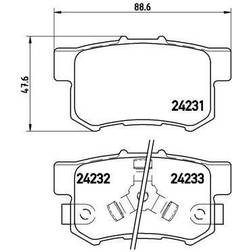 Brembo Bremsbelagsatz, Scheibenbremse Hinterachse P