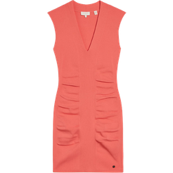 Ted Baker Bodycon V-Neck Dress - Coral